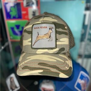 Goorin Bros Green and Brown Trucker Hat with Dog Patch